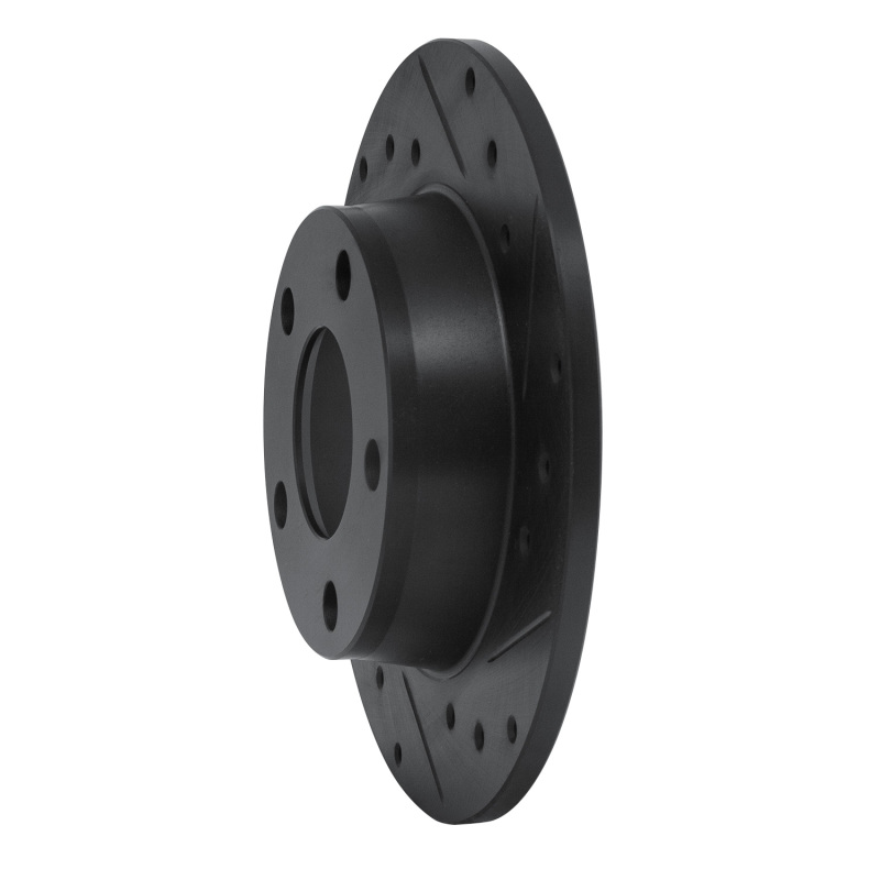 Audi A6 Quattro Brake Rotor (1) - Rear Right - R1 Concepts - Drilled & Slotted - Black - `99-`05